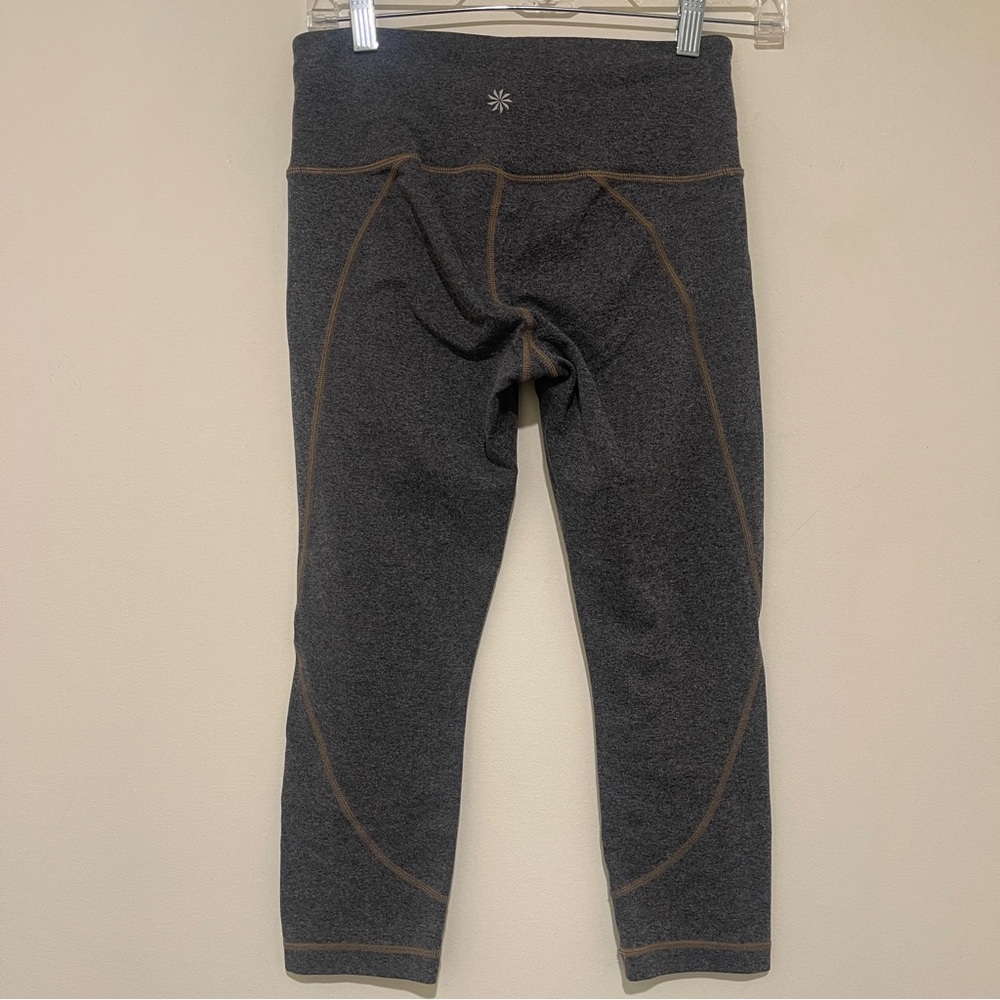 Athleta Charcoal and Brown Calf Length Leggings - Picture 2 of 9